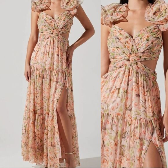 New Anthropologie ASTR The Label Fritillaria Floral Maxi Dress - Picture 1 of 10